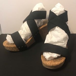 Stud Cork Platform Heels